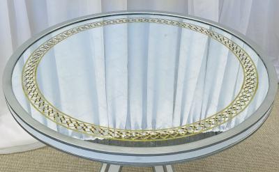 Pair of Hollywood Regency glomis Top Painted Side End or Centre Tables