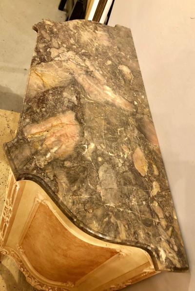 Pair of Hostetler Custom Faux Painted Marble Top Commodes or Nightstands