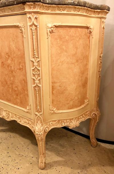 Pair of Hostetler Custom Faux Painted Marble Top Commodes or Nightstands