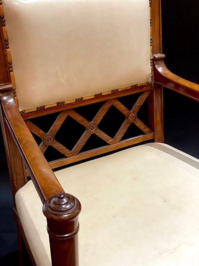 Pair of Important French Consulat Arm Chairs