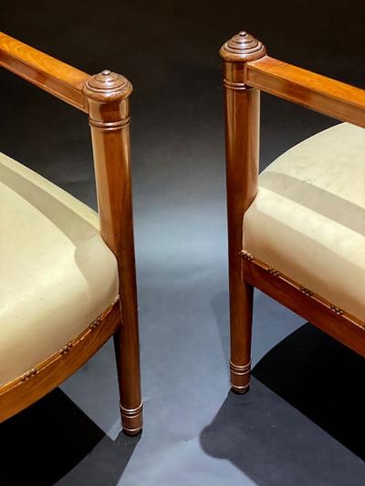 Pair of Important French Consulat Arm Chairs