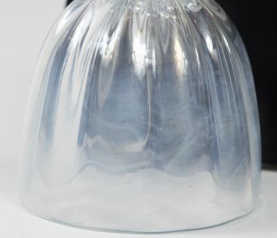 Pair of Iridescent Clear Ball Lamps Contemporary
