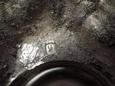 Pair of Irish Georgian Sterling Silver Shell Mask Candlesticks 1969