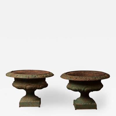 Pair of Iron Urns