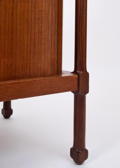 Pair of Italian 1960s Cabinets with Rounded Tambour Doors