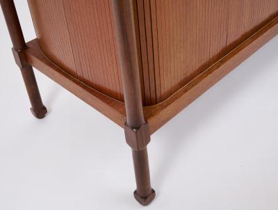 Pair of Italian 1960s Cabinets with Rounded Tambour Doors