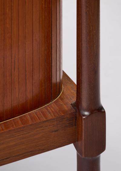 Pair of Italian 1960s Cabinets with Rounded Tambour Doors