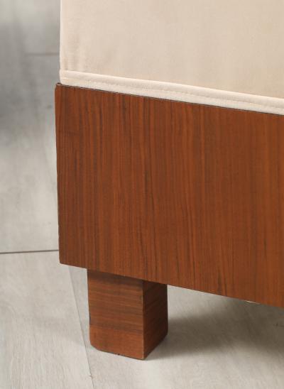 Pair of Italian 1960s Walnut Square Stools