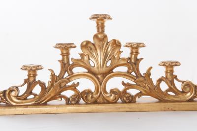 Pair of Italian 19th Century Gold Gilt Candelabra