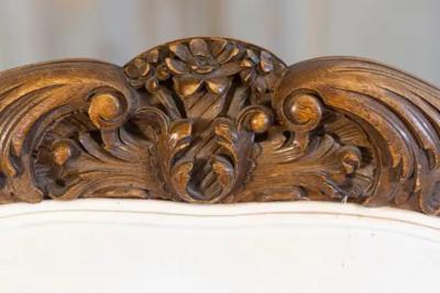 Pair of Italian 19th Century Rococo Style Carved Walnut Upholstered Armchairs