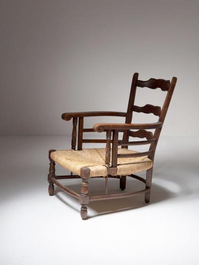 Pair of Italian 40s Wood Armchairs