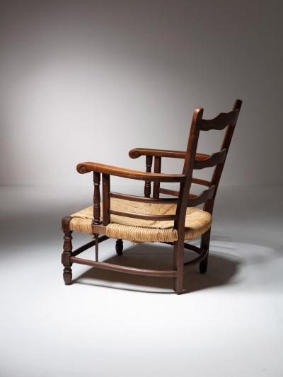 Pair of Italian 40s Wood Armchairs