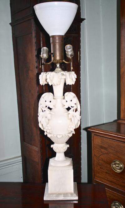 Pair of Italian Alabaster Lamps