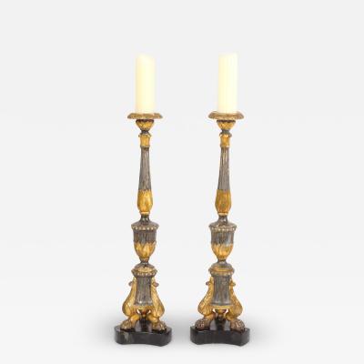 Pair of Italian Altar Sticks c 1780