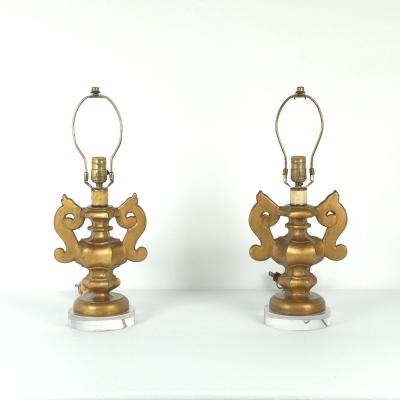Pair of Italian Antique Urns Mounted as Lamps