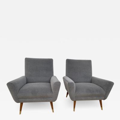 Pair of Italian Armchairs c 1950