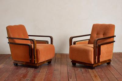 Pair of Italian Art Deco Armchairs