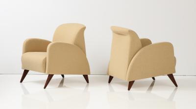 Pair of Italian Art Deco Lounge Chairs circa 1940