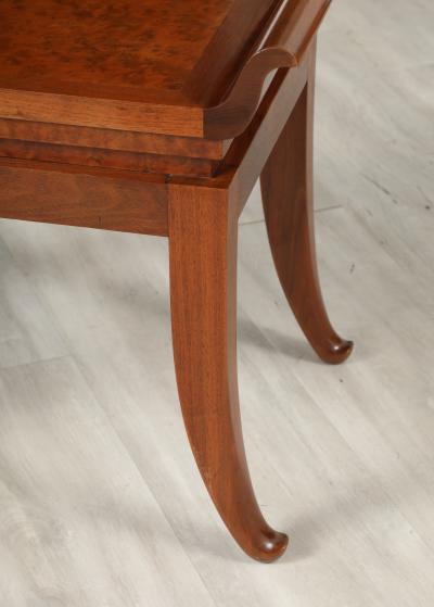 Pair of Italian Art Deco Mahogany Stools circa 1930