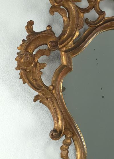 Pair of Italian Baroque Giltwood Mirrors circa 1800