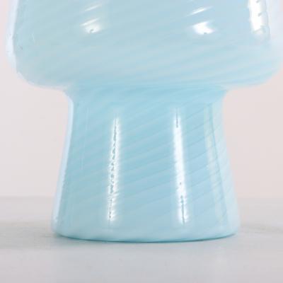 Pair of Italian Blue Glass Boudoir Lamps C 1990 