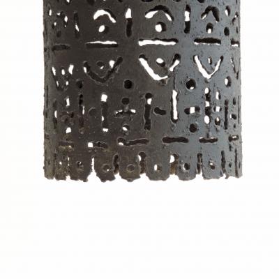 Pair of Italian Brutalist metal Lanterns