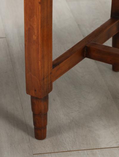 Pair of Italian Carved Walnut Art Deco Stools circa 1940