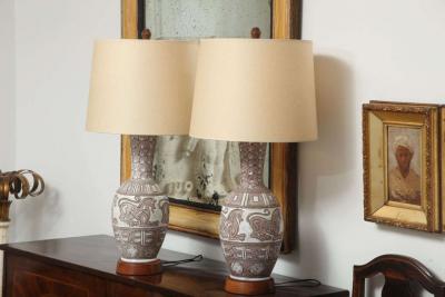 Pair of Italian Ceramic Lamps