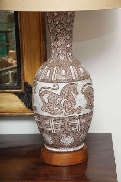 Pair of Italian Ceramic Lamps