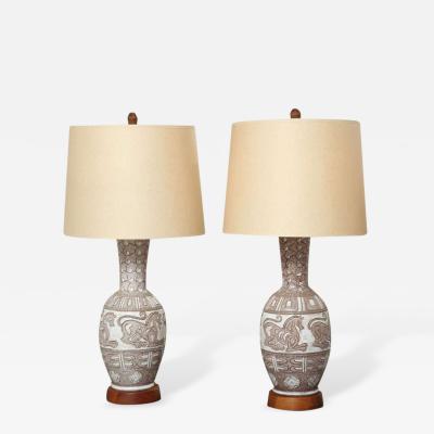 Pair of Italian Ceramic Lamps