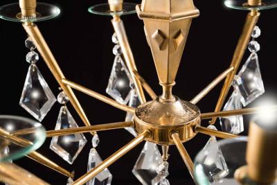 Pair of Italian Chandelier Sciolari Style 1980s