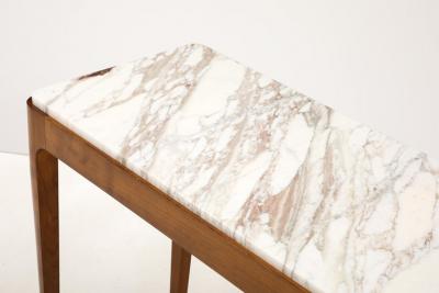 Pair of Italian Cherry Wood and Broccatello Marble Console Tables Italy 2024