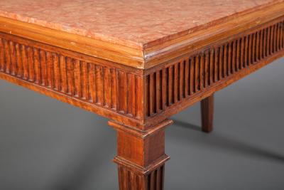 Pair of Italian Console Tables with Marble Inset Top