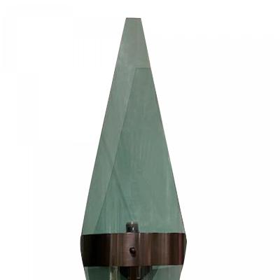 Pair of Italian Contemporary Fontana Arte Style Green Glass Wall Sconces
