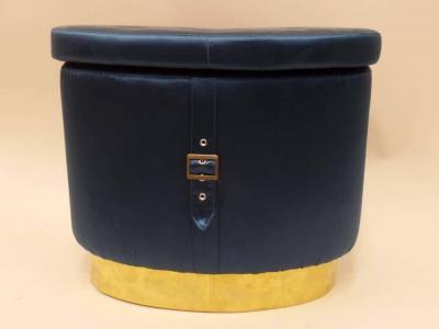Pair of Italian Design Mid Century Modern Oval Stools Benches or Ottomans