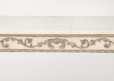 Pair of Italian Directoire Carved and Painted Console Tables circa 1810