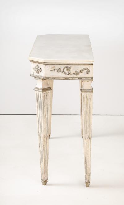 Pair of Italian Directoire Carved and Painted Console Tables circa 1810