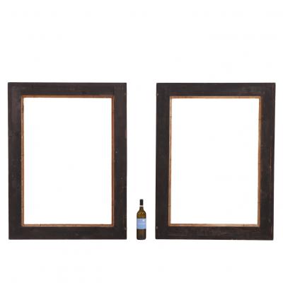 Pair of Italian Ebonized Frames in the Dutch Style C 1940