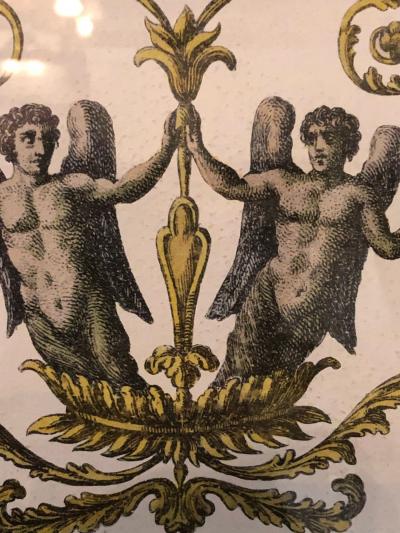 Pair of Italian Engravings Signed Gio Ma Calsini in Gilt Frames