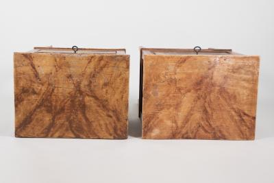 Pair of Italian Faux Marble Painted Bedside Chests Italy circa 1850