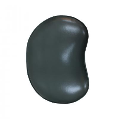 Pair of Italian Footstools in Solid Wood and Green Faux Leather Italy 1960s