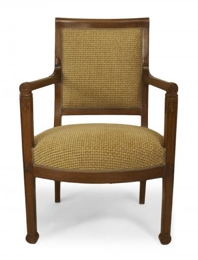 Pair of Italian Fruitwood Gold Arm Chairs