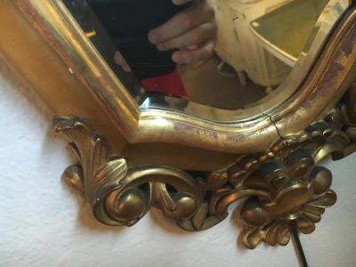 Pair of Italian Gilt Carved Mirrors