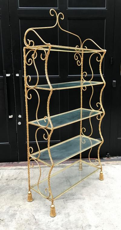 Pair of Italian Gilt Metal Rope and Tassel tag res