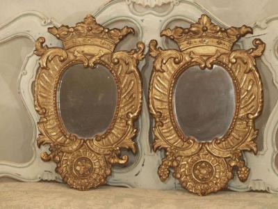 Pair of Italian Gilt Mirrors