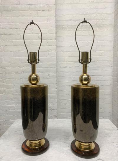 Pair of Italian Glass Lamps