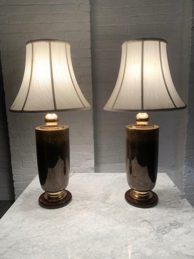 Pair of Italian Glass Lamps