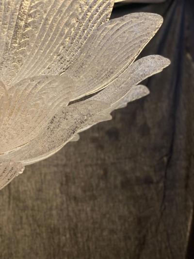 Pair of Italian Leaves Murano Glass Ceiling Light or Flush Mount