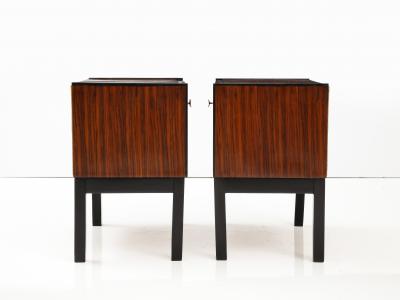 Pair of Italian Macassar Ebony Bedside Cabinets Italy circa 1960