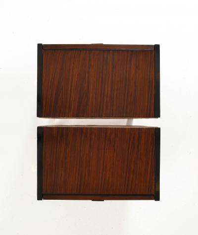 Pair of Italian Macassar Ebony Bedside Cabinets Italy circa 1960